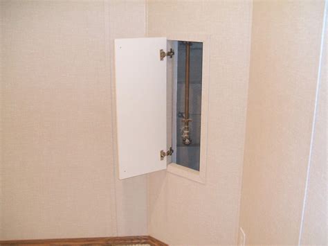 access door for electrical box behind drywall|access panel for basement wall.